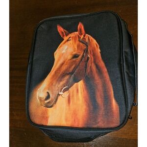 Horse Book Lunch Bible Bag Organizer Black Brand new